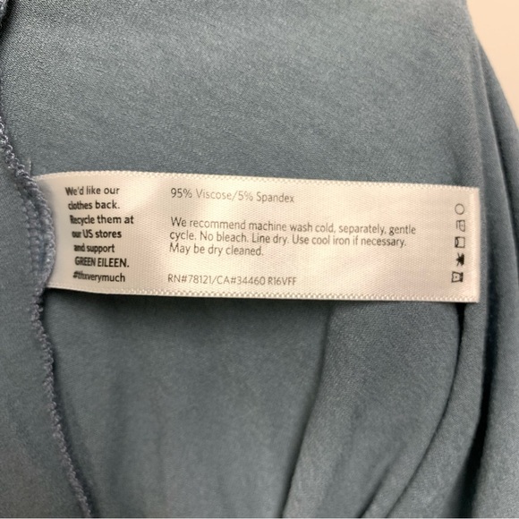 Eileen Fisher Viscose Jersey Calf-length Handkerchief Hem Tank Midi Dress Size S - Picture 11 of 12